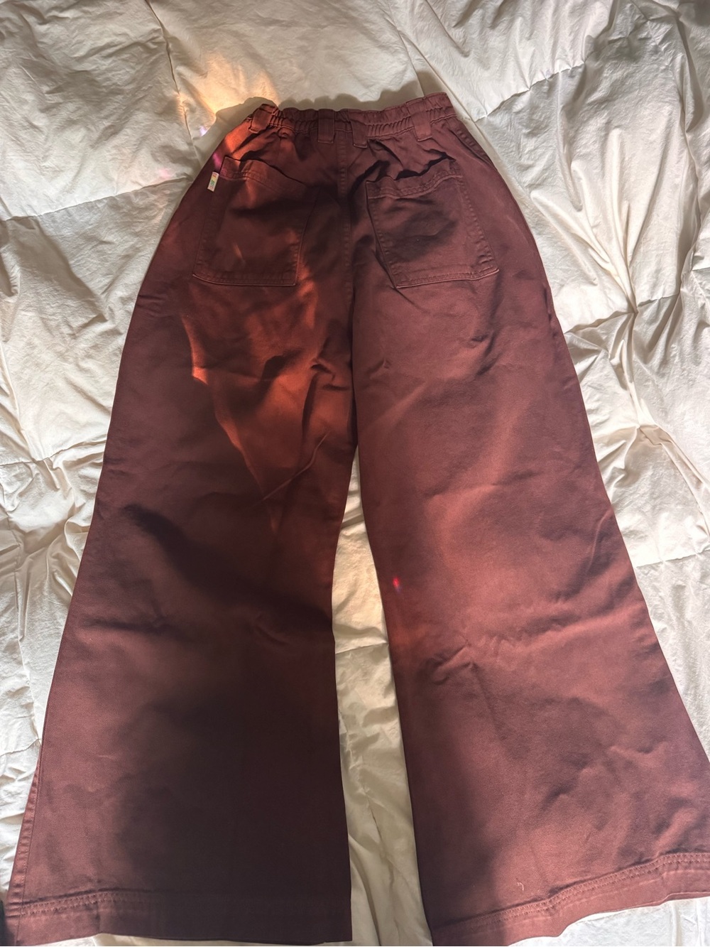 Big bud press High-Waist bell bottoms new Wide Leg Crop Pants - Brown - Picture 3 of 8